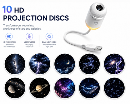 2-in-1 Galaxy Projector Lamp