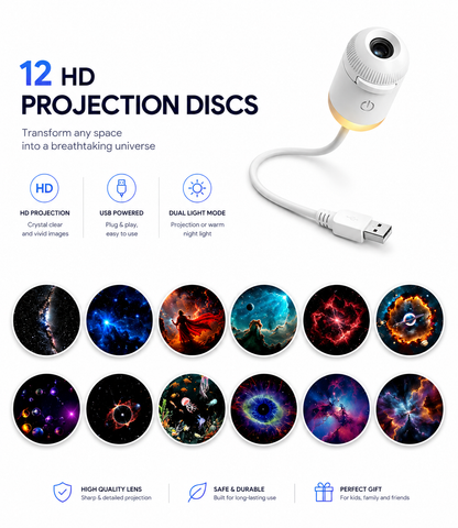2-in-1 Galaxy Projector Lamp