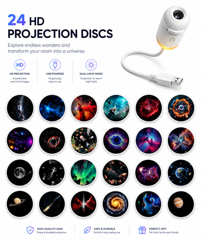 2-in-1 Galaxy Projector Lamp